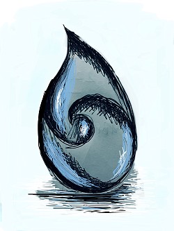 An image of a water droplet